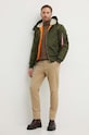 Alpha Industries rövid kabát 15814 257 MA-1 Hooded 158104.257 zöld AW24