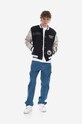 Karl Kani kurtka wełniana Retro Block College Jacket 6085203 granatowy