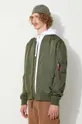 green Alpha Industries bomber jacket