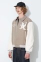 Represent wool bomber jacket brown M01222