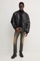 Diesel geaca bomber de piele L-KHAN A14435.0HJAC negru AA00