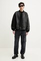 Kožená bomber bunda Diesel L-KHAT JACKET A16865.0PFAH černá AA00