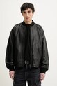 Kožená bomber bunda Diesel L-KHAT JACKET černá A16865.0PFAH