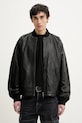 Kožená bomber bunda Diesel L-KHAT JACKET černá A16865.0PFAH
