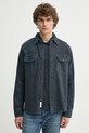 Сорочка Rag & Bone довгий темно-синій MED24S0004ZDMI