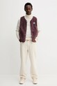 American Vintage vestă MHOK16A burgundia AA00