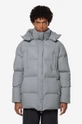 сив Яке Rains Hooded Puffer Coat Унисекс