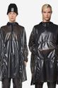 Kišna jakna Rains Long Ultralight Anorak 18810 BLACK za prijelazno razdoblje crna 18810.BLACK