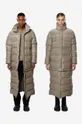 brown Rains jacket Extra Long Puffer Coat Unisex
