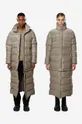 brązowy Rains kurtka Extra Long Puffer Coat 1536 Unisex