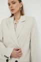 Піджак з домішкою льону Gestuz PaulaGZ бежевий 10907024