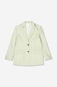 Odjeća Sako s dodatkom lana Wood Wood Madeleine Mini Stripe Blazer 12211201.5291 zelena