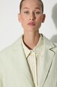 Пиджак с примесью льна Wood Wood Madeleine Mini Stripe Blazer 12211201.5291 зелёный