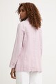 Odzież United Colors of Benetton marynarka jednorzędowa damska lniana 2AGHDW00R. różowy