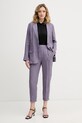 United Colors of Benetton jednořadé sako dámské lněné 2AGHDW00R. fialová AA00