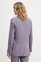 Oblečení United Colors of Benetton jednořadé sako dámské lněné 2AGHDW00R. fialová