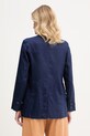 Îmbrăcăminte United Colors of Benetton sacou cu un singur rând de nasturi pentru femei, din in 2AGHDW00R. bleumarin