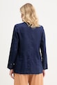 Îmbrăcăminte United Colors of Benetton sacou cu un singur rând de nasturi pentru femei, din in 2AGHDW00R. bleumarin