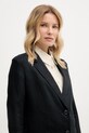 United Colors of Benetton μονόπετο σακάκι γυναικείο λινό μαύρο 2AGHDW00R.