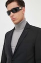 Μάλλινο μπουφάν Karl Lagerfeld μαύρο 500099.155200