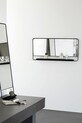 Salon i sypialnia House Doctor lustro ścienne stalowe 80 x 40 cm 207290801 czarny