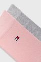 Tommy Hilfiger sosete copii (2-pack) roz murdar