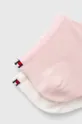 Nogavice Tommy Hilfiger 2-pack roza