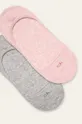Calvin Klein - Členkové ponožky (2-pak) ružová