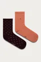 burgundské Ponožky Tommy Hilfiger 2-pak Dámsky