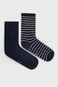 Κάλτσες Tommy Hilfiger 2-pack εμπριμέ μπλε 100001494