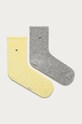 Čarape Tommy Hilfiger 2-pack bez uzorka zlatna 100001494