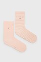 Ponožky Tommy Hilfiger 2-pack dlouhé ponožky růžová 100001494