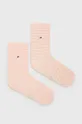 rózsaszín Tommy Hilfiger zokni (2 pár) Női