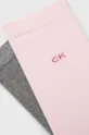 Ponožky Calvin Klein (2-pak) ružová