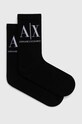 Čarape Armani Exchange visoke čarape crna 946020.CC401.NOS