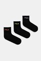 Ponožky Fila 3-pak dlhé ponožky čierna F6796