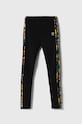 adidas legginsy dziecięce aplikacja czarny EJ5624