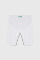 Detské legíny United Colors of Benetton melanž biela 3MT1GF01M.P.Continuativ