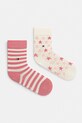 Tommy Hilfiger skarpetki dziecięce 2-pack skarpetki długie różowy 100000816.PPYA