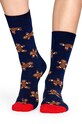 Ponožky Happy Socks Holiday Singles Gingerbread GIN01.6000.M námořnická modř AA00