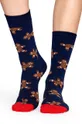 Шкарпетки Happy Socks Holiday Singles Gingerbread темно-синій
