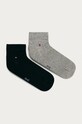 Ponožky Tommy Hilfiger 2-pak melanž sivá 342025001