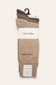 Calvin Klein - Ponožky (3-pack) kávová