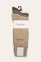 Calvin Klein - Skarpetki (3-pack) brązowy