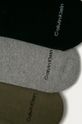 Calvin Klein - Kotníkové ponožky (3-pack) olivová