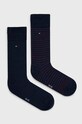 Ponožky Tommy Hilfiger 2-pack dlouhé ponožky námořnická modř 100001496.NOS