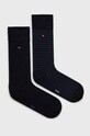 Ponožky Tommy Hilfiger 2-pack dlouhé ponožky námořnická modř 100001496.NOS
