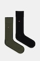 Ponožky Tommy Hilfiger 2-pack dlouhé ponožky zelená 371111.NOS