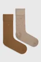 hnedá Ponožky Calvin Klein 2-pak Pánsky