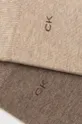 Nogavice Calvin Klein 2-pack rjava